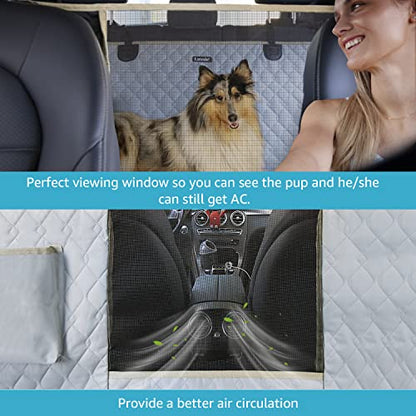 Lassie XL Truck Dog Seat Cover Back Seat with 2 Seat Belts, Dog Car Hammock for Large SUV and Trucks Compatible with F150 F250/Chevrolet Silverado/Ram Pickup/GMC Sierra/Toyota Tundra and Crew Cab - color: Gray, size: Truck