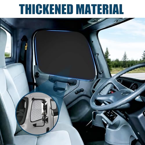 Side Window Sun Shade for Freightliner Business Class M2 S22002-2026, Custom Fit 210T Reflective Sunshade for Semi Truck, 6-Layer Heat Insulation Privacy Protector, Block 99% UV Rays, 2PCS - size: Freightliner Business Class M2 S2 2002-2026