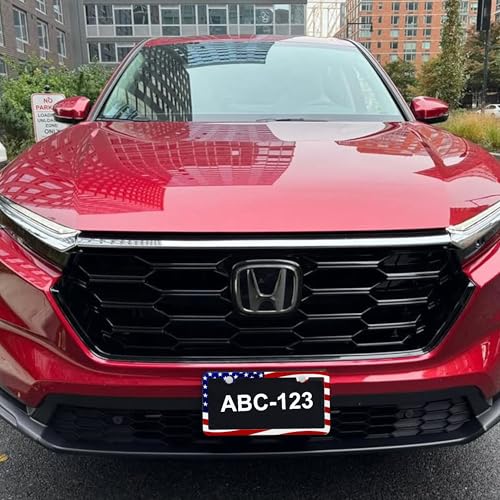 2 Packs License Plate Frame American Flag Printed Aluminum Metal Licence Plate Holder for Car Universal Fit for Men Women - color: Flag Printed