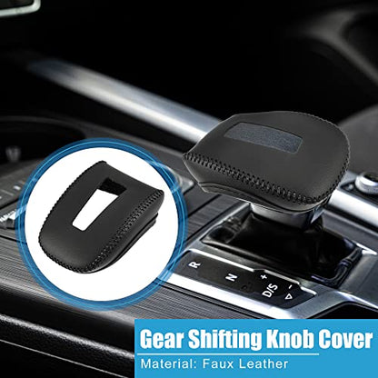 Gear Shifting Knob Cover Automatic Transmission Lever Trim for Mitsubishi Outlander PHEV GN0W GN Series 2022-2023 Faux Leather Black - color: Black