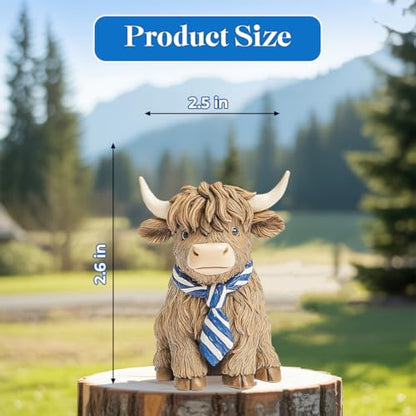 GENANY 3D 2pcs Resin Highland Cow Car Air Freshener Vent Clips, Farmhouse Auto Fresheners, Farm Air Freshener, Cute Gifts for Women and Men, Cool Spring Gifts For Horror Fans - style: 04. Cow Couple