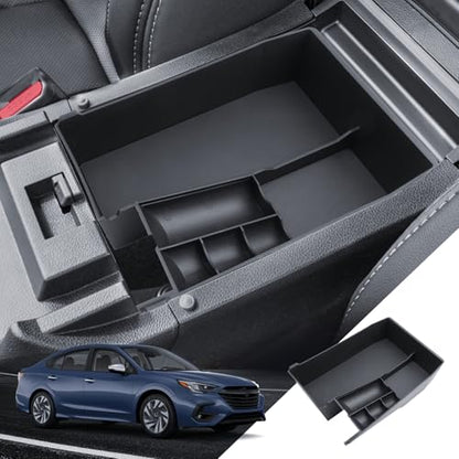for 2025 Outback Center Console Organizer Subaru Outback Legacy 2020-2022 2023 2024 2025 Accessories Armrest Tray Middle Storage Box Insert Container Durable ABS Plastic-Upper Box - size: for 2020-2026 Outback & Legacy