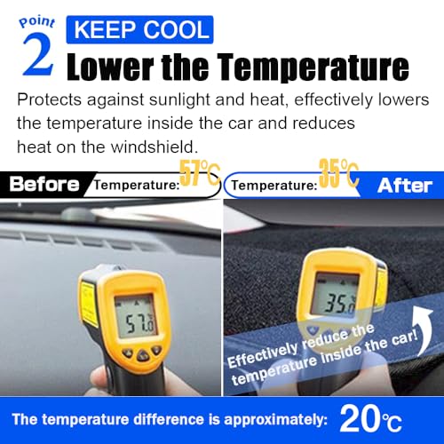 XITER Polyester Dashboard Cover Mat Carpet Dash Nonslip Sun Shade Mat Compatible For Toyota RAV4 2013 2014 2015 2016 2017 2018 - size: 2013-2018 RAV4