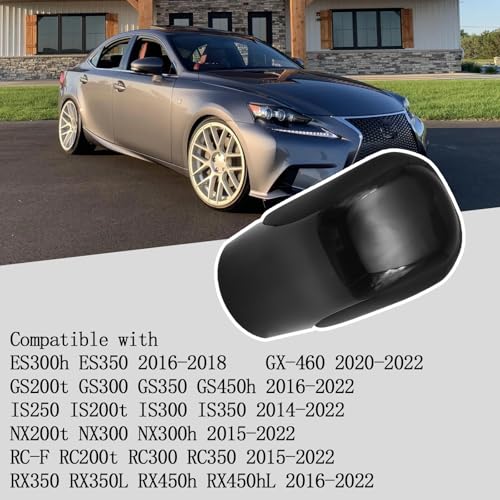 Compatible with Lexus ES GS GX is NX RC RX 200t 300 350 3450h 450hL 350L ABS Black Leather Piano Black Automatic Gear Shift Knob Lever Replace - color: Piano Black