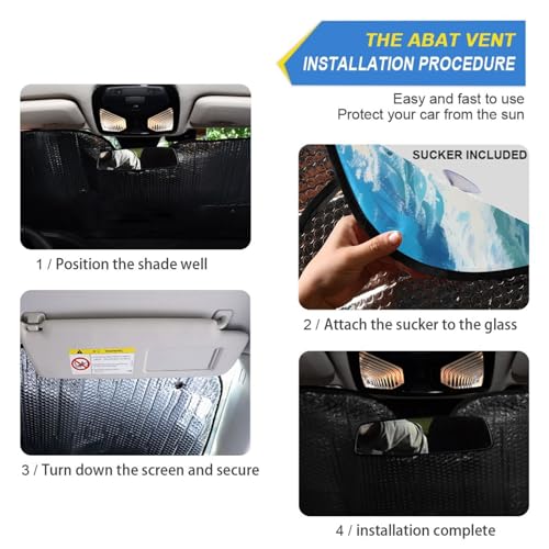 Windshield Sun Shade Beautiful Dolphins Jumped Front Window Block UV Shades Visor Reflective Retractable for Car SUV Trucks - color: F023