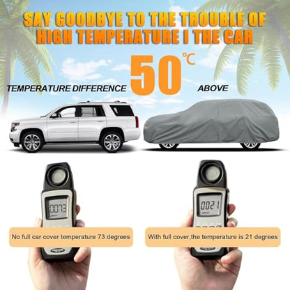 Kayme Heavy Duty SUV Car Cover Custom Fit Rivian R1S Waterproof All Weather for Automobiles, Full Exterior Covers Sun Rain UV Protection.（Deliver About 3-10 Days） - size: Custom Fit for Rivian R1S