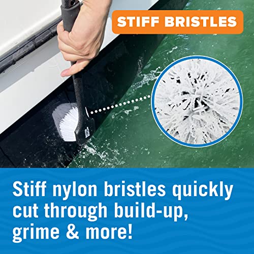 Stiff Hand Scrub Brush, Large Handle Heavy Duty Tire and Wheel Cleaning Tool, Outdoor Boat Scrubber with Handle, Carpet Cleaner, All-Purpose Cleaning Brush - style: Long Handle