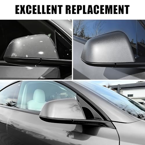 Tesla Model Y Mirror Bottom Cover, Right Passenger Side Lower Rearview Mirror Trim Housing Cap Replacement for 2018-2025 Tesla Model Y Accessories, Black - size: Right