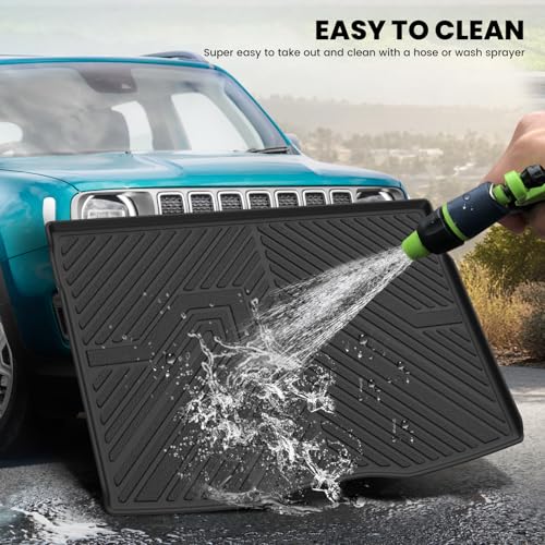 LASFIT Cargo Mat for Jeep Renegade 2015-2023 Upper Position, All Weather TPE Custom Fit Trunk Mat Cargo Liner Trunk Liner, Black - style: Renegade 2015-2023 Cargo Mat