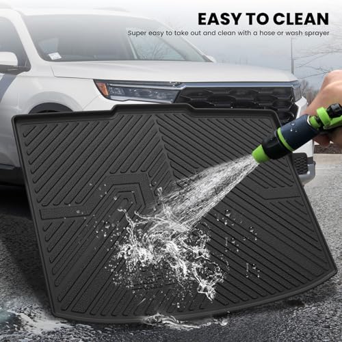 LASFIT Cargo Mat with Backrest Mat for Honda CR-V 2026 2025 2024 2023 (Gasoline Only), All Weather Custom Fit TPE Trunk Mat Trunk Liner Cargo Liner with Seatback Mat (Lower Position) - style: 2）For Honda CR-V | 2023-2026 | Cargo Mat with Backrest Mat (Low