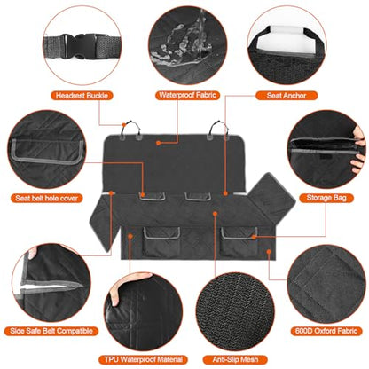 Dog Car Seat Cover Compatible with Subaru Crosstrek 2013-2025, Waterproof Pet Bench Seat Cover for Back Seat, 600D Heavy Duty Scratch Proof Nonslip Truck Seat Covers for Dogs - size: 2013-2025 Crosstrek