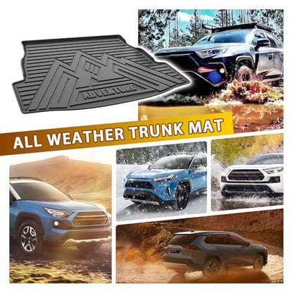 Powerty Trunk Mat for Toyota RAV4 2019-2025 Accessories(Include Hybrid&Gasoline), All Weather Cargo Mat TPE Cargo Liner Replacement for Rav4 Rear Trunk Liner,Black - size: Cargo Mat｜For｜19-25｜Toyota Rav4