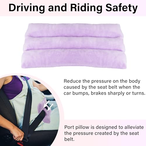 Mastectomy Seatbelt Pillow, Seat Belt Pillow Post Surgery, Port Pillows for Chemo Patients Seatbelt, Seat Belt Cushion for Heart Surgery Recovery, Hysterectomy Abdominal Incision Recovery Seatbelt - color: Gray
