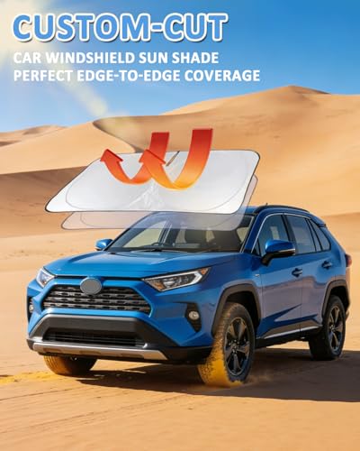 Windshield Sun Shade for Kia K4 2025–2026, Custom-Fit K4 Sun Visor Protector, 99% UV Block Heat Sun Shield, Silver Reflective Front Window Sunshade - size: Fit K4 2025 2026
