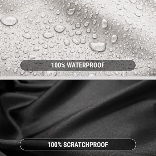 iCarCover Premium Plus Car Cover Waterproof All Weather Rain Snow UV Sun Protection, Mustang, Camaro, 4-Series, 4 Series, M4, Supra, Thunderbird, Size C10 (See Size Chart), Stripe - Light Gray/Black - color: Sedan & Coupe - Light Gray/Black, size: C10 for