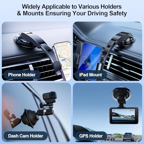 Dashboard Pad Mounting Disk for Suction Cup Phone Mount & GPS & Dashboard Camera 3.25" L Heat-Resistant Suitable for Curved Surface Textures and Flat Surfaces,2-Piece Set - style: 2 Count (Pack of 1)