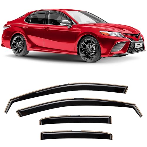Voron Glass in-Channel Extra Durable Rain Guards for Toyota Camry 2018-2024, Window Deflectors, Vent Window Visors, 4 Pieces - 220171 - color: For Camry 18-24 Sedan