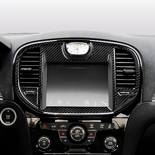 Car Central Navigation Screen Air Outlet Vent Decals for 2011 2012 2013 2014 Chrysler 300 / 300C / 300S / Limited/Base Accessories Interior Stickers - color: Center Air Outlet， 2011-2014