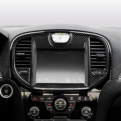 Car Central Navigation Screen Air Outlet Vent Decals for 2011 2012 2013 2014 Chrysler 300 / 300C / 300S / Limited/Base Accessories Interior Stickers - color: Center Air Outlet， 2011-2014