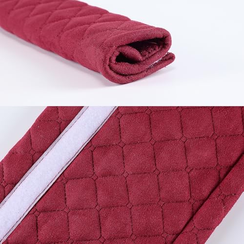 Amooca Automotive Seat Belt Cover Soft Suede Universal Fit Seatbelt Shoulder Pad Neck Protector Cushions for SUV Trucks Airplane Backpack 2 Pack Wine Red - color: Wine Red