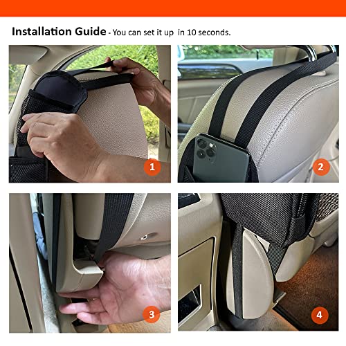Car Seat Side Organizer, Auto Seat Storage Hanging Bag, Phones, Drink, Stuff Holder with Mesh Pocket for Cars, SUV & Truck 2 Pack - color: 2 Pack