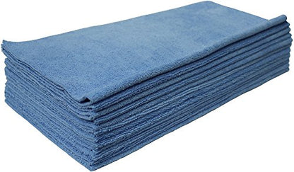 Detailer's Preference Premium Edgeless Microfiber Towels, 350 GSM, Ultra Soft, Lint-Free, Streak-Free, Scratch-Free, Highly Absorbent, for Auto, Home, and Detailing,16x16, 12-Pack, Light Blue - color: Light Blue