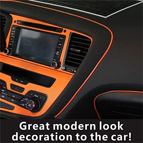 Orange Car Interior Decorative Molding Door Panel Dashboard Gap Trim Strip (40Ft) - size: 40Ft