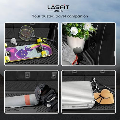 LASFIT Floor Mats&Cargo Backrest Mat for 7&8 Seats Ford Expedition Standard & Lincoln Navigator Standard 2025 2026,Costom Fit All Weather Protection TPE Easy Clean Floor Liners,4pcs. - style: 7) Expedition 7 Seats Standrad| 25-26 | Cargo&Seatback