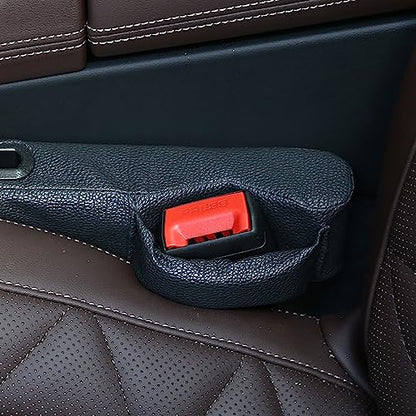 Car Seat Gap Filler 2 Pack,Car Seat Gap Filler Organizer,Car Seat Gap Plug with Storage Slot,3 in 1 Car Seat Gap Filler,Prevent Small Items from Falling(Black) - color: black