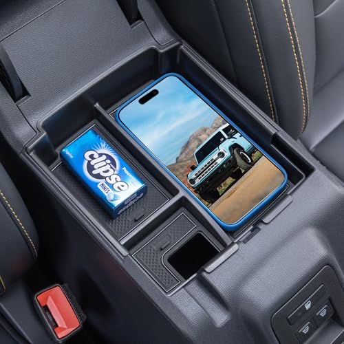 TOPINSTALL 2025+ Upgraded Tray Compatible with Ford Bronco 2025 2026 4-Door Automatic Transmission, Full Size Bronco Console Organizer (NOT for Manual & 2-Door & Sport Model) - color: 2025+ 4 Doors Automatic Transmission