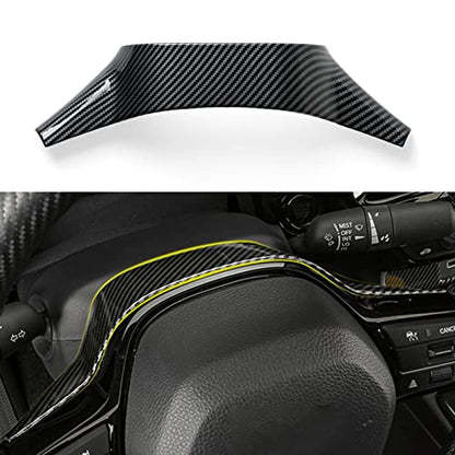 for Honda Civic 2022 2023 2024 11th Gen Accessories ABS Carbon Fiber Decals Interior Stickers - color: Steering Wheel Back Cover