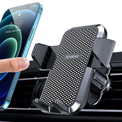 vanva Universal Air Vent Car Mount, [ Big Phones & Thick Case Friendly ] Cell Phone Holder for Car Hands Free Clamp Cradle Vehicle fit for All Apple Smasung Galaxy
