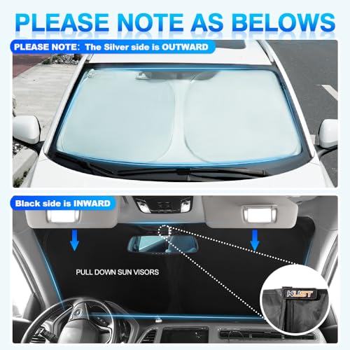 KUST Windshield Sun Shade for Toyota RAV4 2013 2014 2015 2016 2017 2018 Window Accessories Shade Sun Protector Foldable Block UV Rays Keep Car Cooler - size: FOR | Toyota RAV4 2013-2018