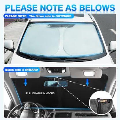 KUST Windshield Sun Shade for Toyota RAV4 2013 2014 2015 2016 2017 2018 Window Accessories Shade Sun Protector Foldable Block UV Rays Keep Car Cooler - size: FOR | Toyota RAV4 2013-2018
