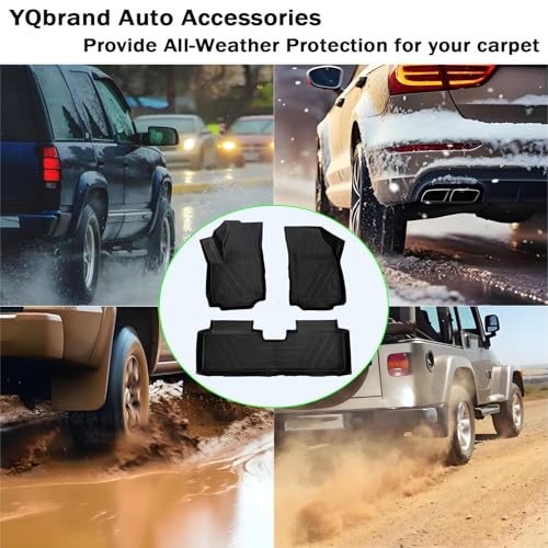 Equinox Floor Mats for Chevy Equinox 2018-2024(Non EV) TPE All-Weather Protection Floor Mats Waterproof, Durable, Anti-Slip, Odorless Front & 2nd Row Dedicated Chevy Equinox Floor mat with Raised Lip - size: for Chevy Equinox 2018-2024