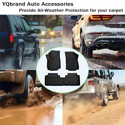 Equinox Floor Mats for Chevy Equinox 2018-2024(Non EV) TPE All-Weather Protection Floor Mats Waterproof, Durable, Anti-Slip, Odorless Front & 2nd Row Dedicated Chevy Equinox Floor mat with Raised Lip - size: for Chevy Equinox 2018-2024