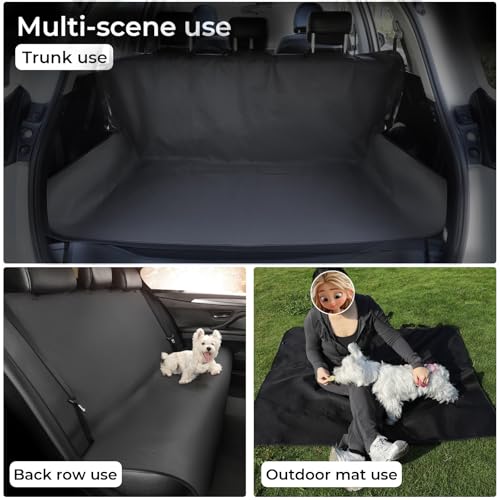 Waterproof Car Seat Covers Black - Washable Rear Bench Car Seat Protectors with Anti Slip Bottom - Durable Auto Seat Cushions Universal Fit for Vehicles Cars SUV Trucks - color: Rear Seat Black