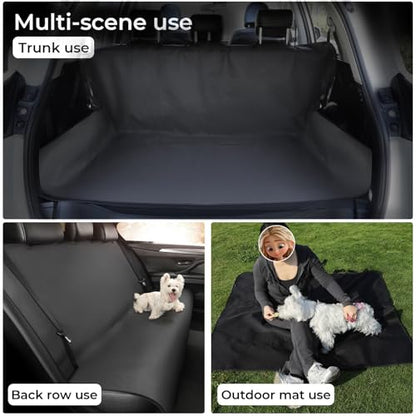 Waterproof Car Seat Covers Black - Washable Rear Bench Car Seat Protectors with Anti Slip Bottom - Durable Auto Seat Cushions Universal Fit for Vehicles Cars SUV Trucks - color: Rear Seat Black