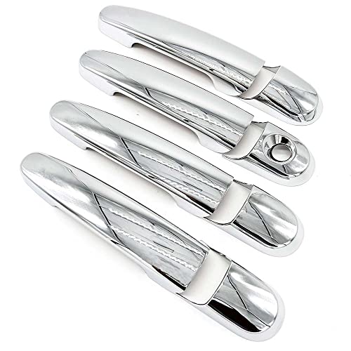 Triple Chrome Plated Door Handle Covers Compatible with 2010-2019 Taurus (Without Smart Buttons Cutout)