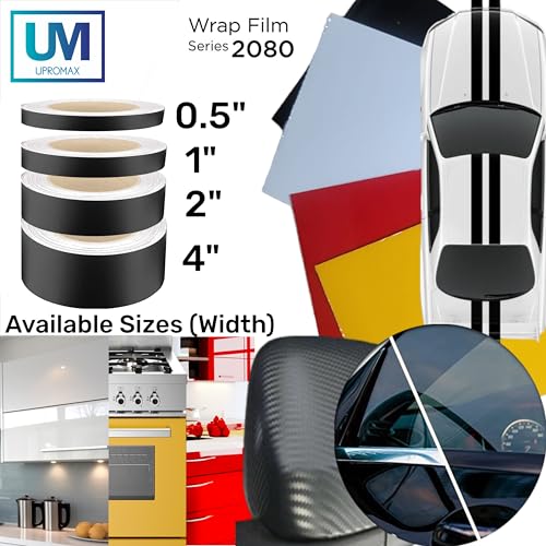 Vinyl Wrap 2080, CFS12 Carbon Fiber Finish 0.5" to 8" Wide, up to 75ft Long Air Release Technology for Chrome Delete, Car Detailing, Home DIY Projects (Carbon Fiber, 1 Inch x 5FT) - size: 1 Inch x 5FT