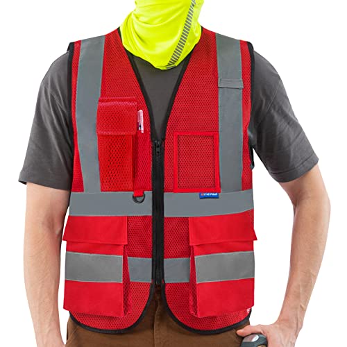 A-SAFETY Xsmall Red work vest class 2 - color: Red Mesh, size: X-Small
