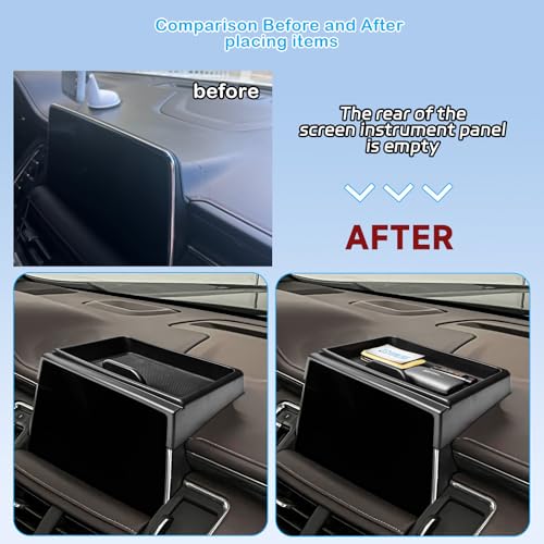 EDBETOS Dash Console Tray Compatible with 2021-2023 2024 Chevy Tahoe Suburban/GMC Yukon Accessories Dashboard Organizer Insert Center Console Box Sunglasses Holder (Not for Denali/Denali Ultimate)