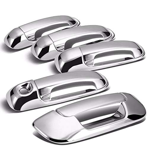 ABS Chrome Door Handle Cover + Tailgate Cover for 02-08 Dodge Ram 1500/04-09 Dodge Ram 2500/03-09 Dodge Ram 3500 4 Door