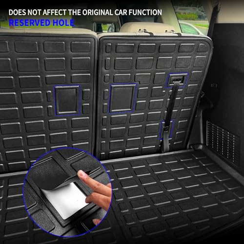 Rongtaod Cargo Mat Compatible with 2020-2025 Kia Telluride (Not for 2027) Cargo Liner Trunk Mat TPE All Weather Back Seat Cover Protector 2024 Telluride Accessories (Trunk Mat with Backrest Mat) - color: Trunk Mat with Backrest Mat