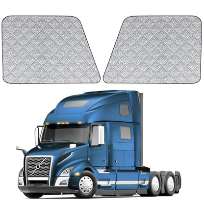 Side Window Sun Shade for Volvo VN/VNL/VNR/VAH/VNX 2002-2026,Custom Fit 210T Reflective Sunshade for Semi Truck, 6-Layer Heat Insulation Privacy Protector, Block 99% UV Rays, 2PCS - size: Volvo VN / VNL / VNR / VAH / VNX 2002-2026