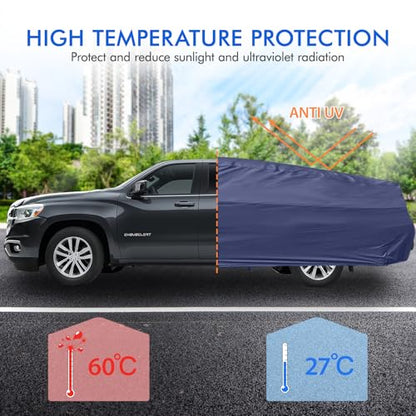 Car Cover Waterproof All Weather, 6 Layers Outdoor Full Exterior Cover Rain Sun UV Snowproof Protection with Zipper Cotton, Mirror Pocket for Chevrolet Silverado - style: Chevrolet Solod