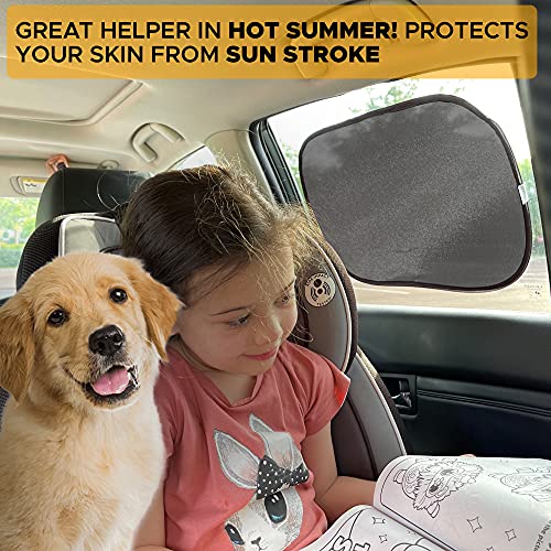 EcoNour Car Side Window Shade for Baby - 2 Pack | Car Window Shade for Sun Glare, Heat and UV Protection | Rear Side Window Sunshade for Privacy Blackout Car Accessories | Medium (20"x12") - size: Medium
