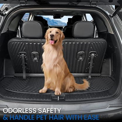 Cargo Mat with Backrest Mats 2-in-1 for 2021-2024 2025 2026 Kia Sorento 6/7 Seats Car Mat Accessories, All Weather TPE Interior Trunk Cargo Liner(Cargo Mat with Backrest Mats) - style: Cargo Mat with Backrest Mats