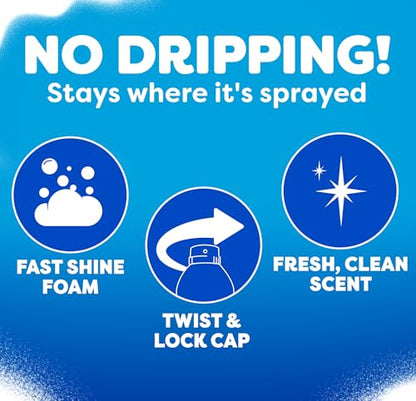 Windex Fast Shine Foam Glass Cleaner, No-Drip Aerosol Cleaning Spray, 19 oz. (Pack of 2) - size: 19 Fl Oz (Pack of 2)