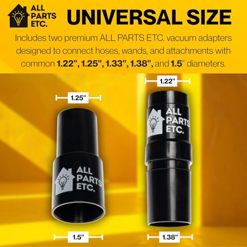Pet Hair Removal Turbo Brush Vacuum Tool, Pet Hair Vacuum Attachment & Two Adapters for 1 3/8” 1-1/4" & 1.5" Compatibility with Shop-Vac, Shark, Miele, Bissell, Hoover, Eureka
